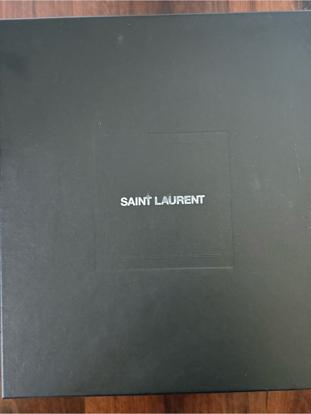 Saint Laurent Opyum 110 YSL Logo Heel Boots Black Leather 37.5 - Picture 4 of 13